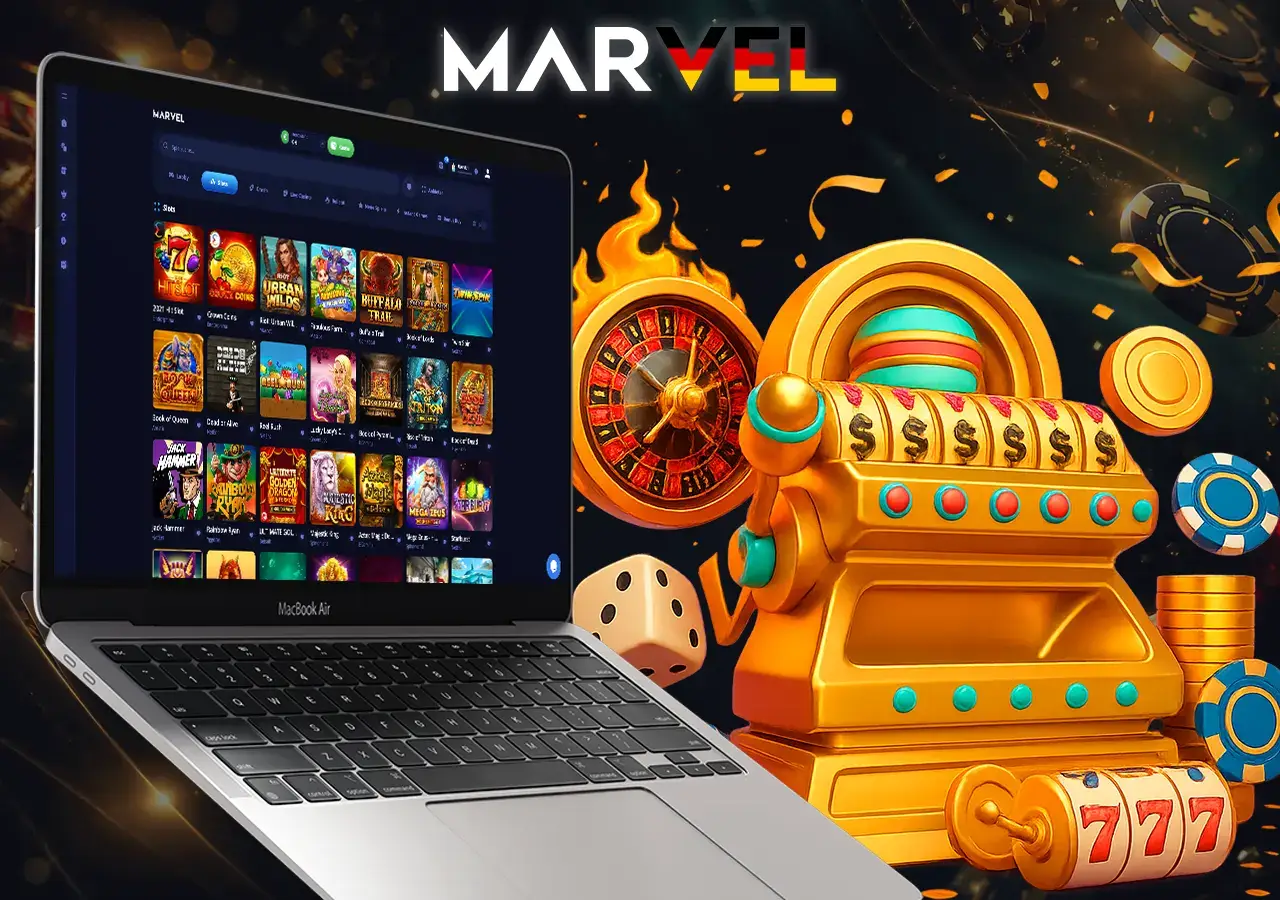 Spielübersicht im Marvel Casino mit verschiedenen Kategorien